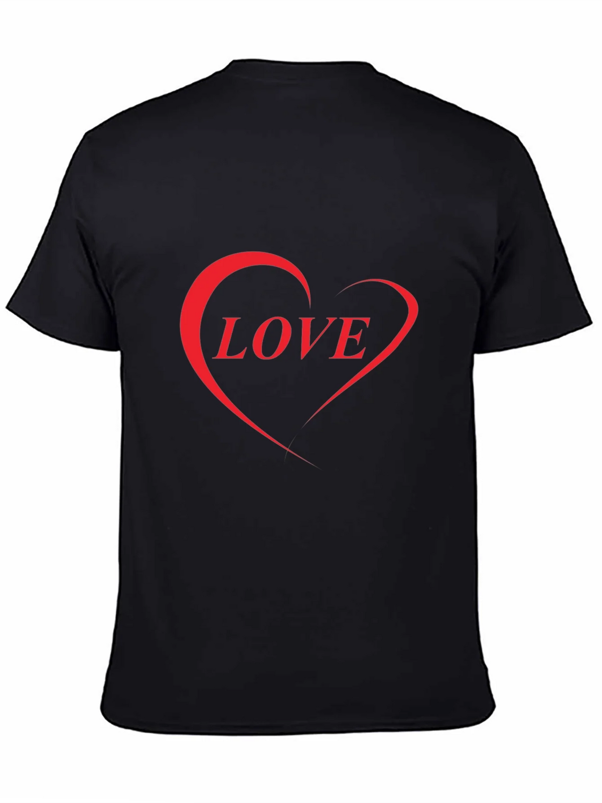 Love Heart Graphic Black T-Shirt - Stylish Casual Wear product image 7