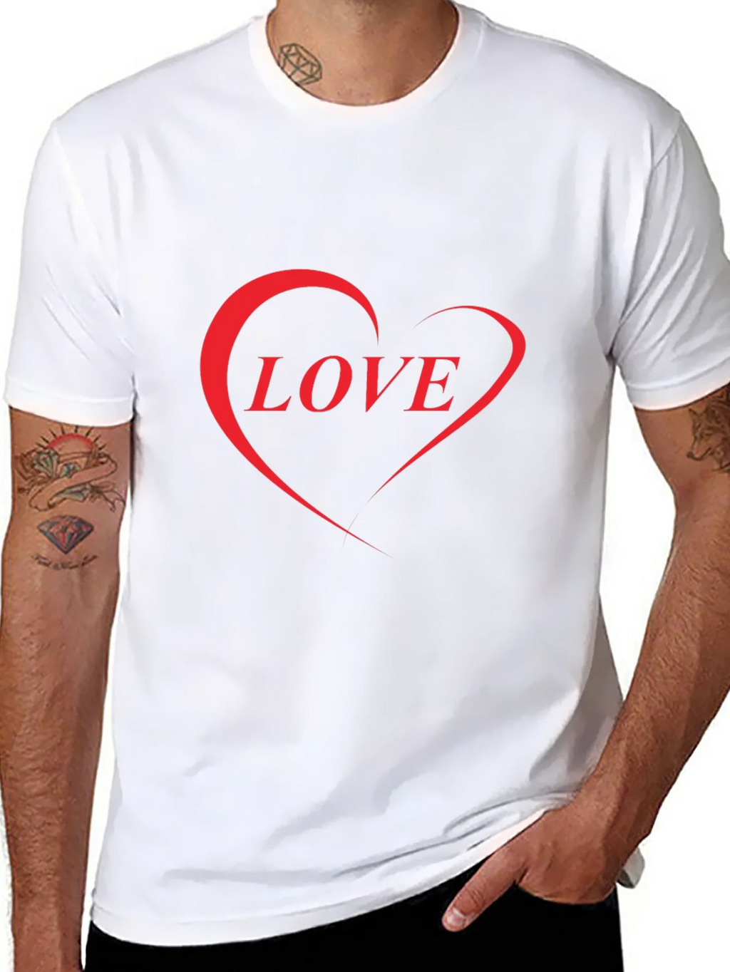Love Heart Graphic Black T-Shirt - Stylish Casual Wear product image 10