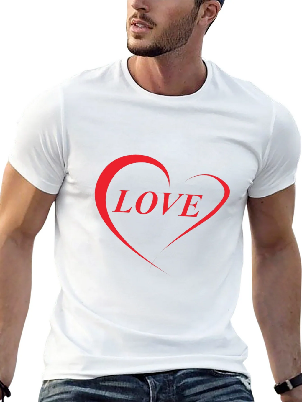 Love Heart Graphic Black T-Shirt - Stylish Casual Wear product image 4