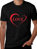 Love Heart Graphic Black T-Shirt - Stylish Casual Wear product image 1