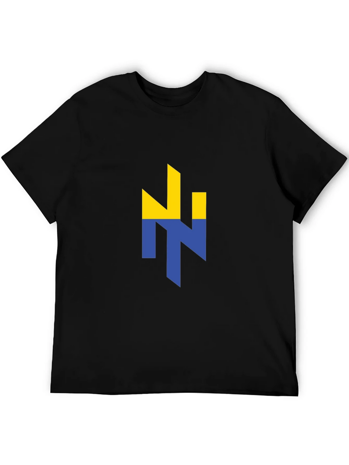 Ukraine Flag Logo Black Graphic T-Shirt product image 8