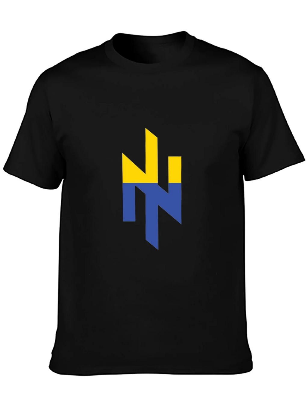 Ukraine Flag Logo Black Graphic T-Shirt product image 6