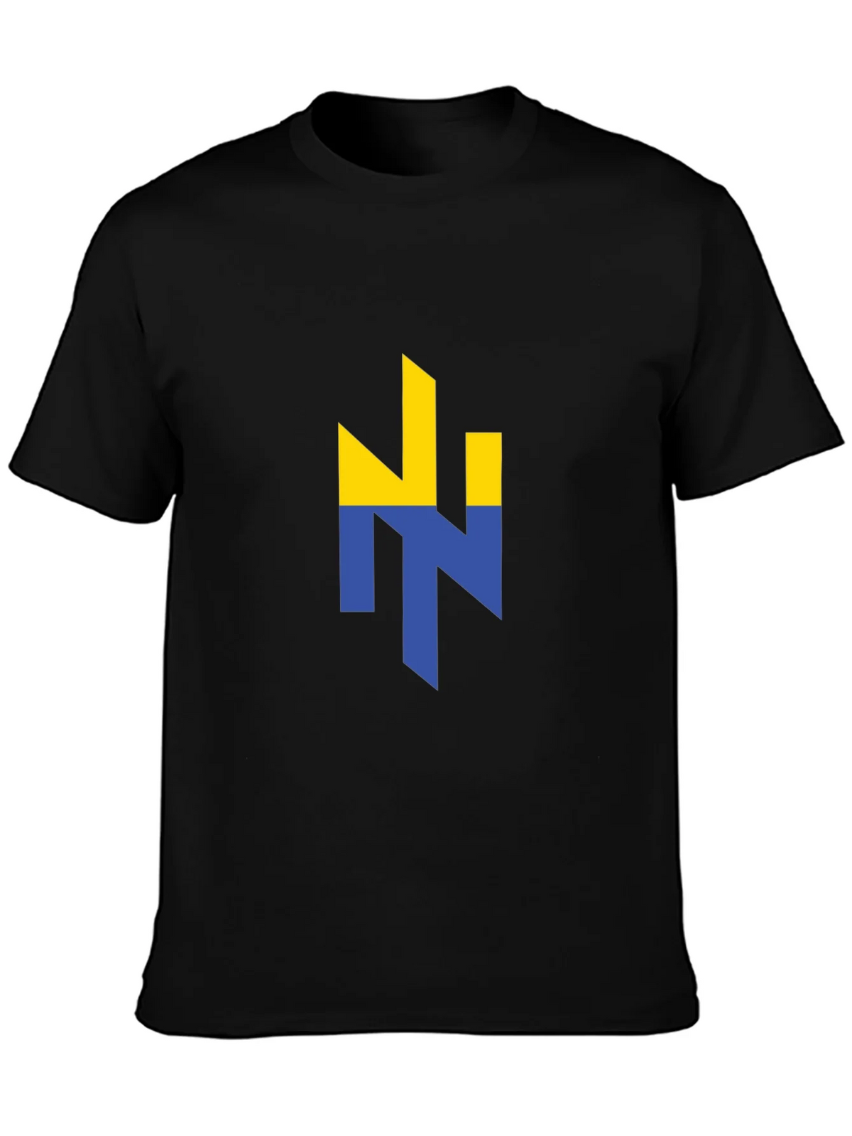 Ukraine Flag Logo Black Graphic T-Shirt product image 6