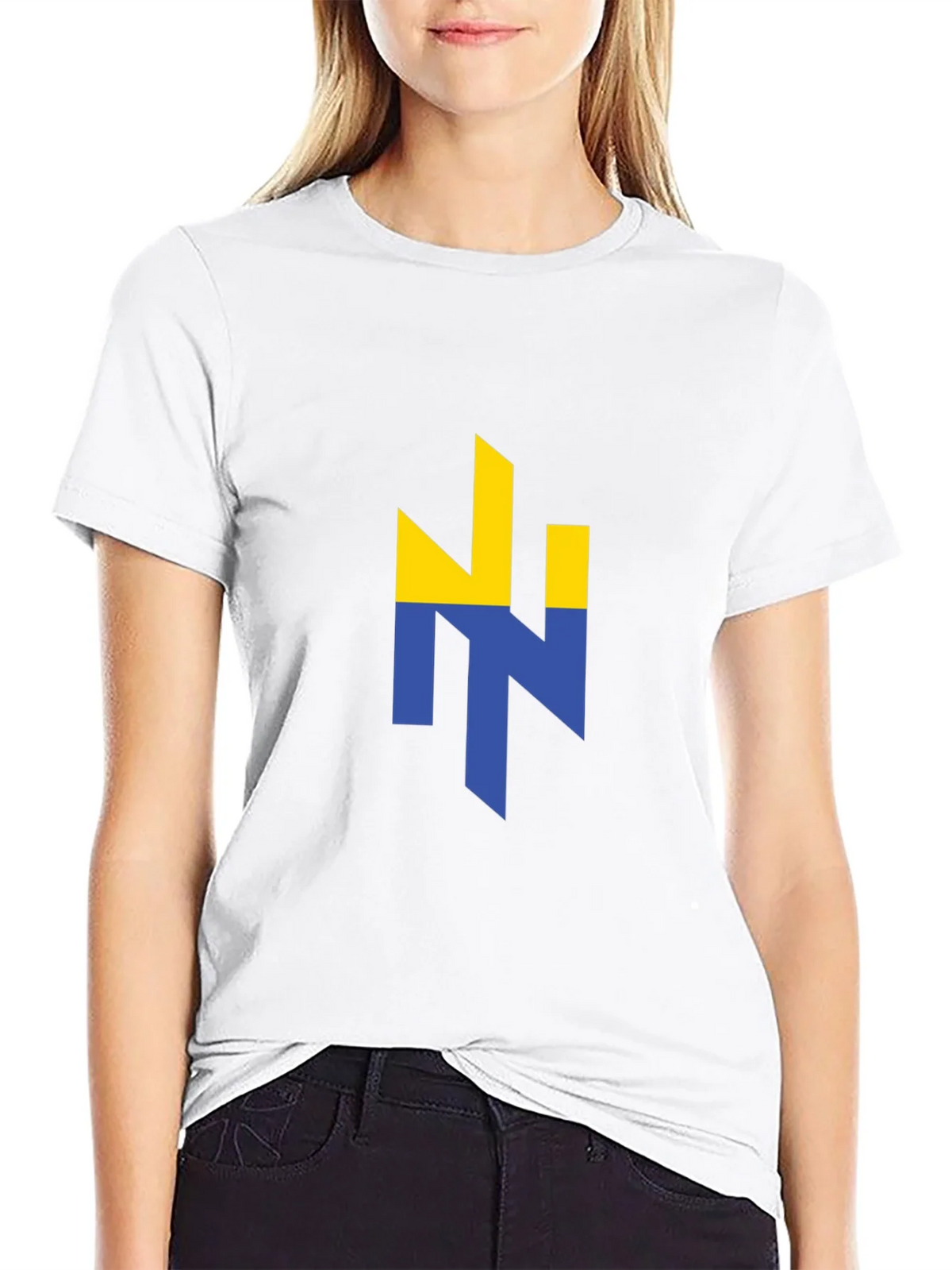 Ukraine Flag Logo Black Graphic T-Shirt product image 11