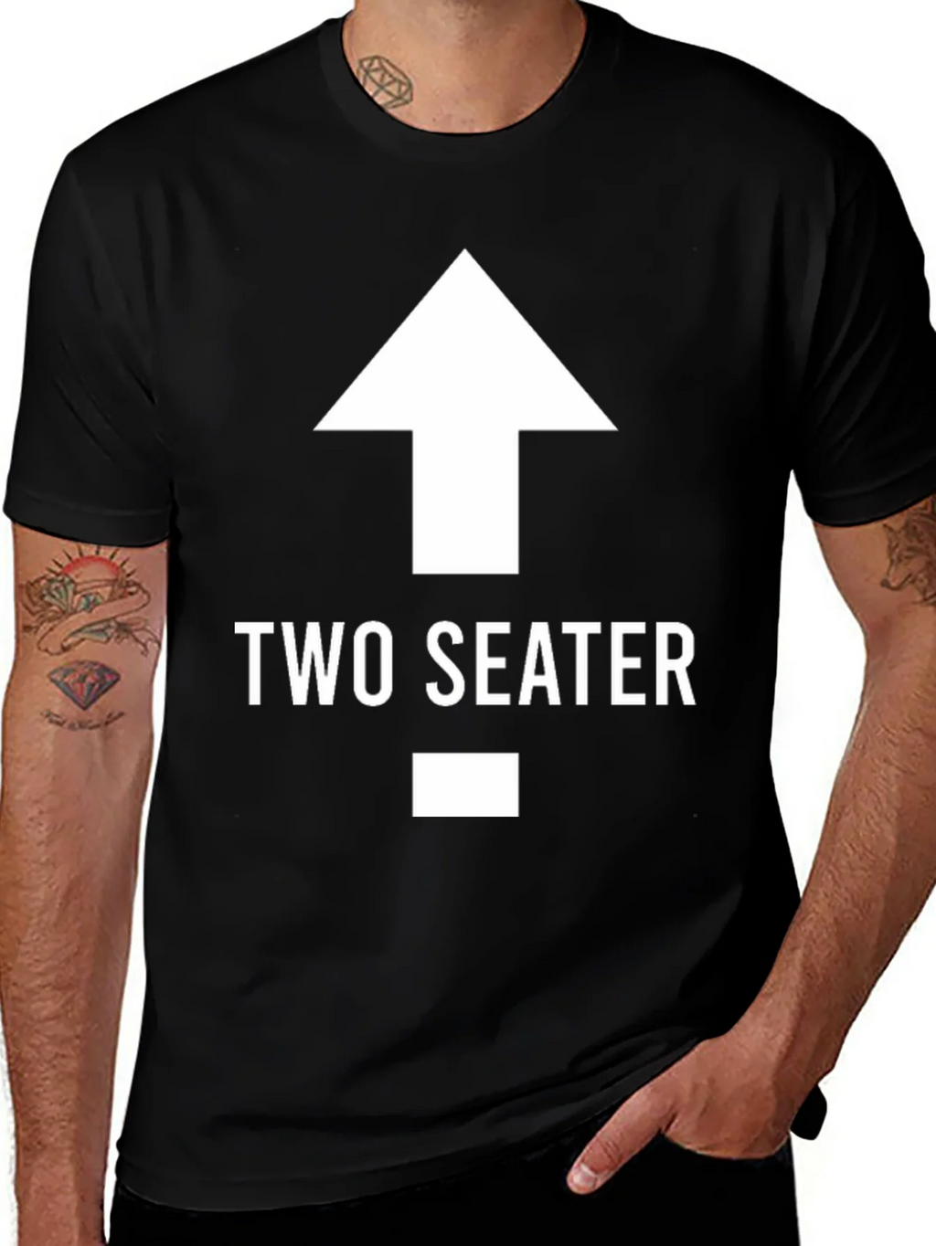 Two Seater T-Shirt Funny Graphic Tee product image 1