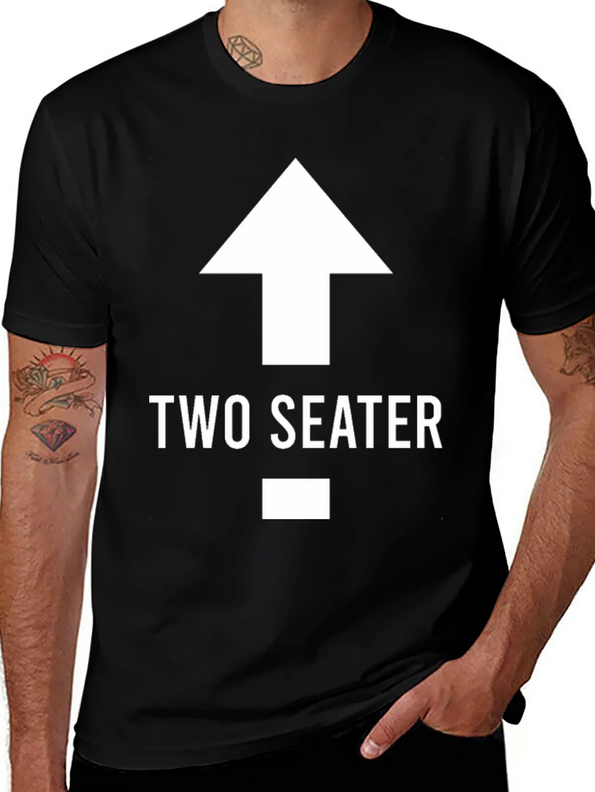 Two Seater T-Shirt Funny Graphic Tee product image 1