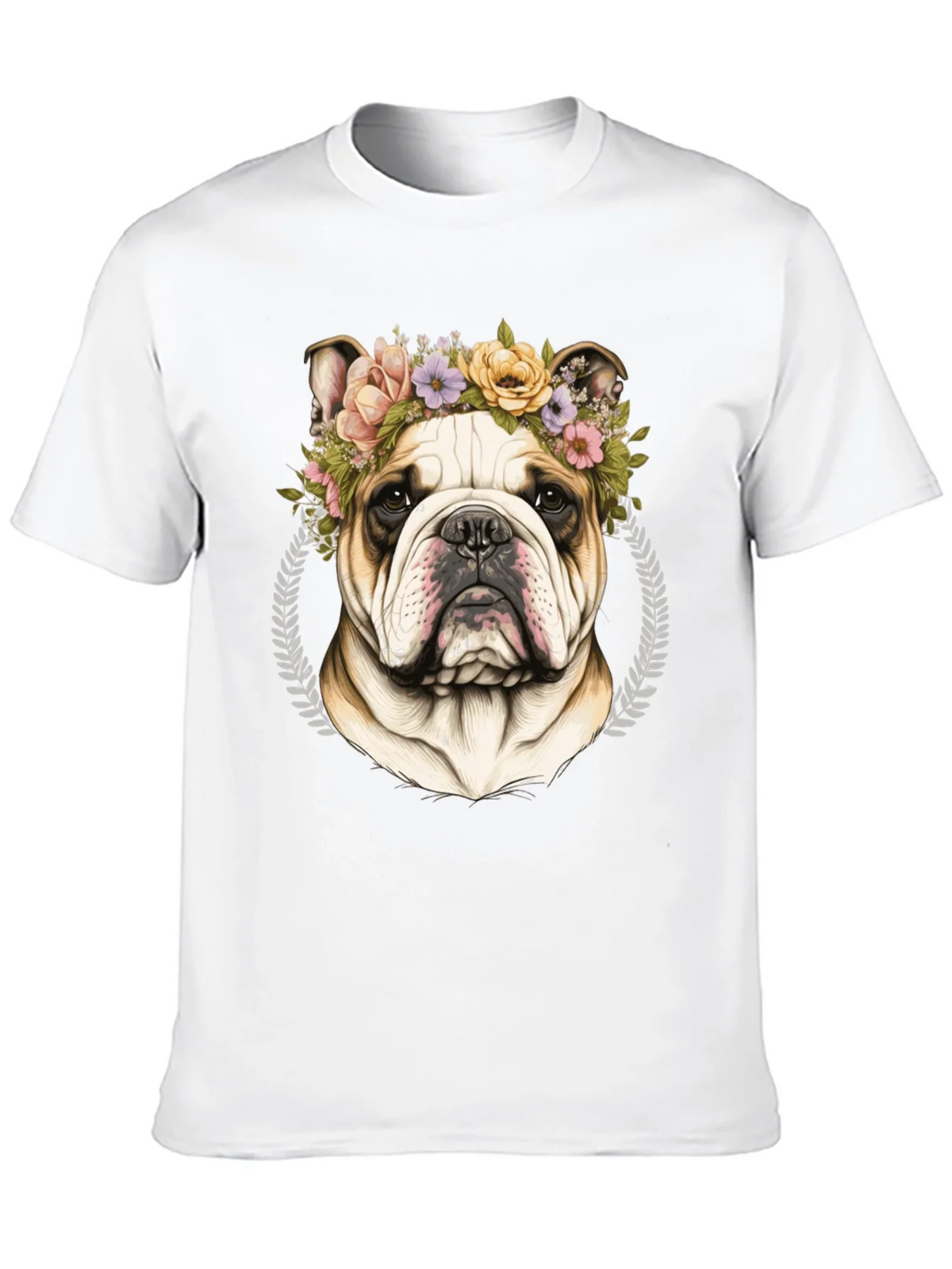 Bulldog Floral Crown Graphic Tee product image 12