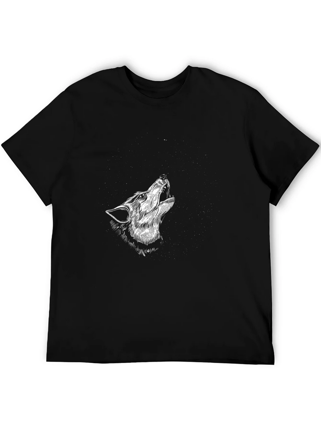 Black Wolf Howl Graphic Tee - Stylish Mens T-Shirt product image 8