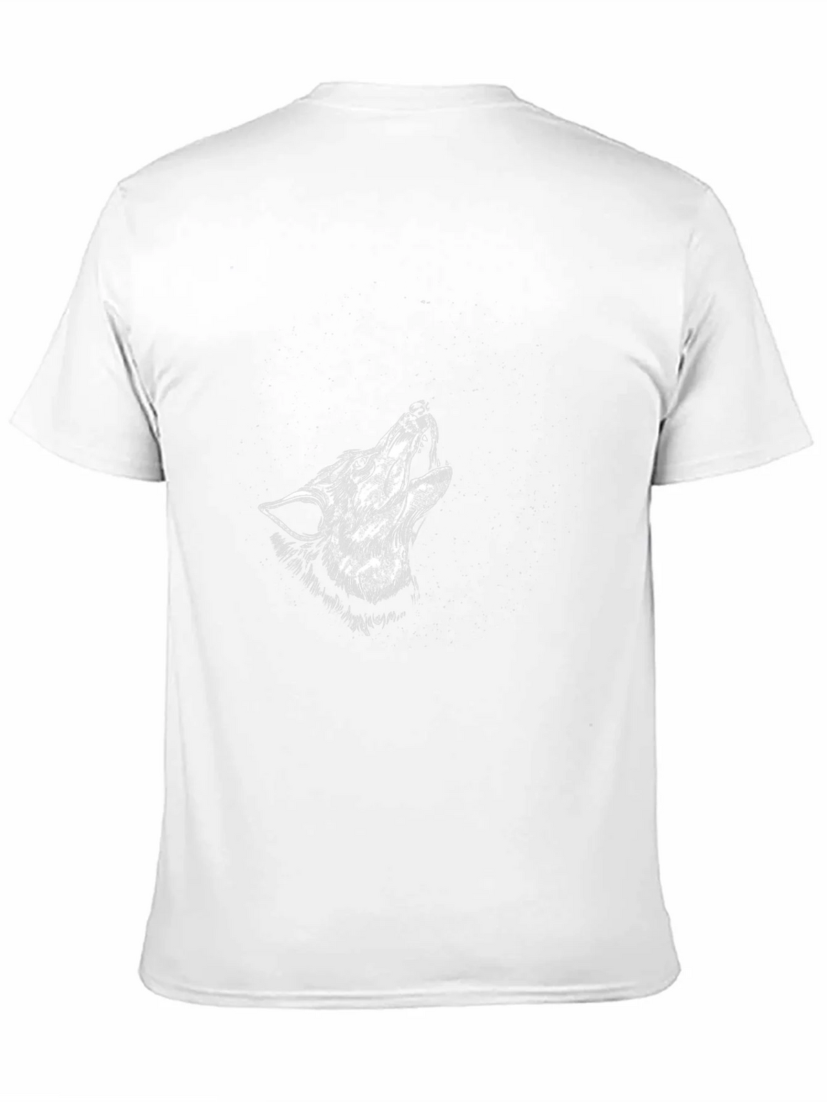 Black Wolf Howl Graphic Tee - Stylish Mens T-Shirt product image 2