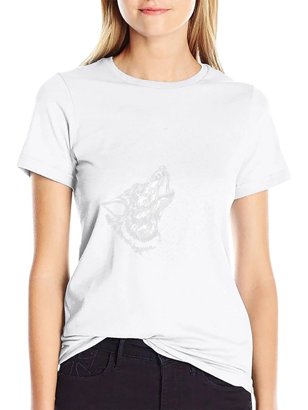 Black Wolf Howl Graphic Tee - Stylish Mens T-Shirt product image 11