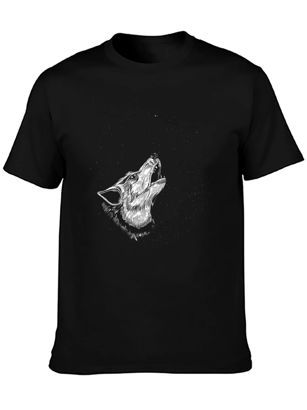 Black Wolf Howl Graphic Tee - Stylish Mens T-Shirt product image 6