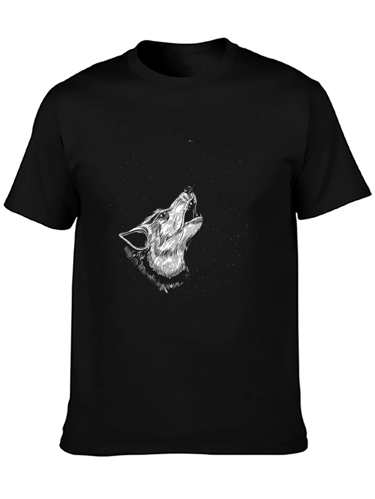 Black Wolf Howl Graphic Tee - Stylish Mens T-Shirt product image 6