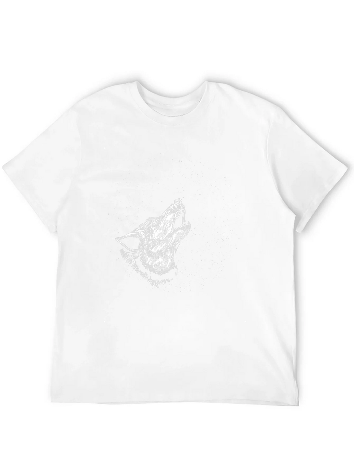 Black Wolf Howl Graphic Tee - Stylish Mens T-Shirt product image 3
