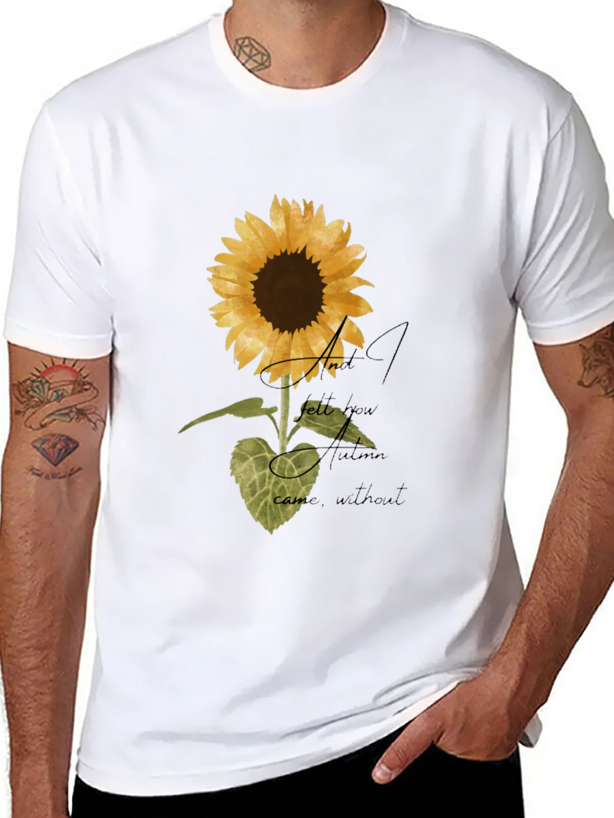 Sunflower Graphic Print Black T-Shirt product image 10