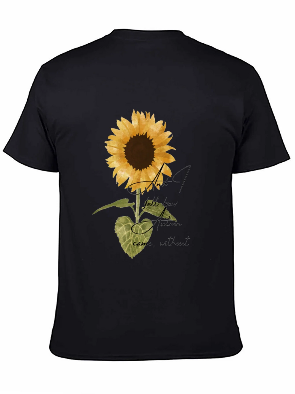 Sunflower Graphic Print Black T-Shirt product image 7