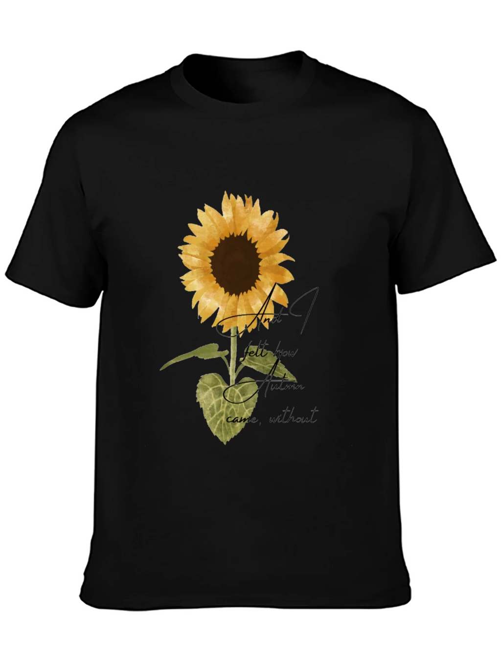 Sunflower Graphic Print Black T-Shirt product image 6