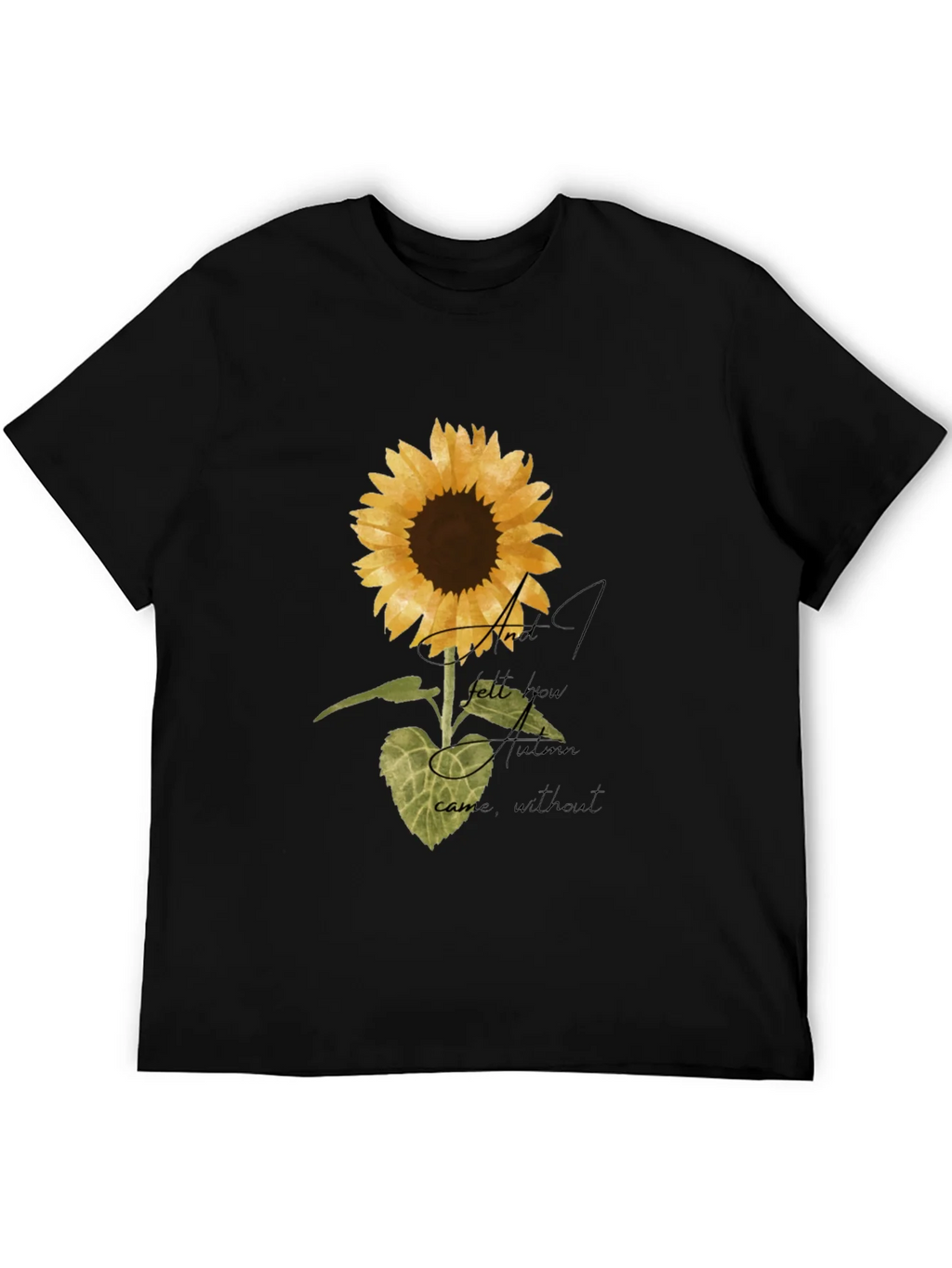 Sunflower Graphic Print Black T-Shirt product image 8
