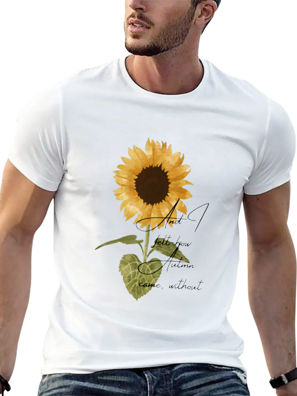 Sunflower Graphic Print Black T-Shirt product image 4
