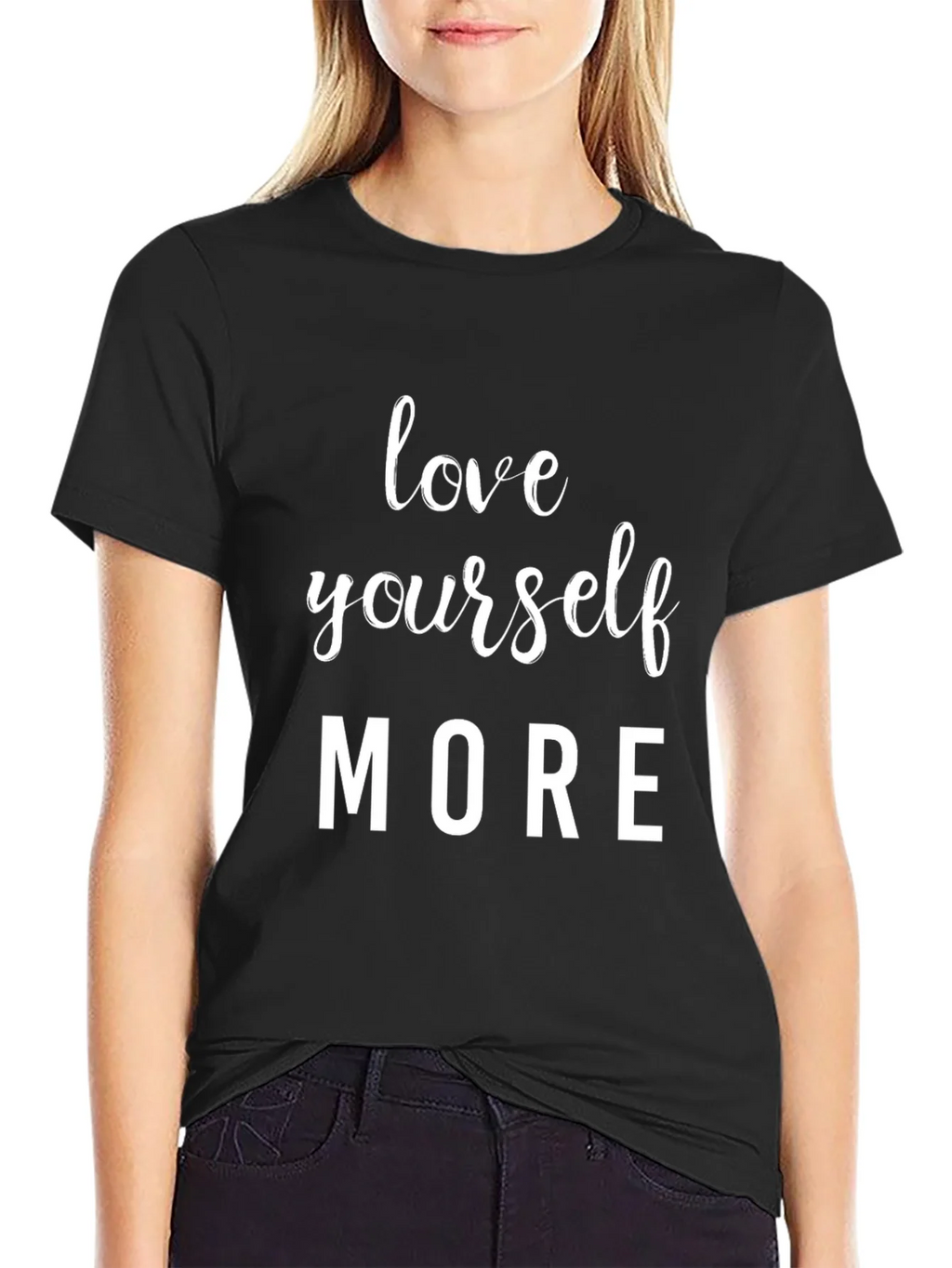 Love Yourself More Graphic Tee - Black T-Shirt product image 5