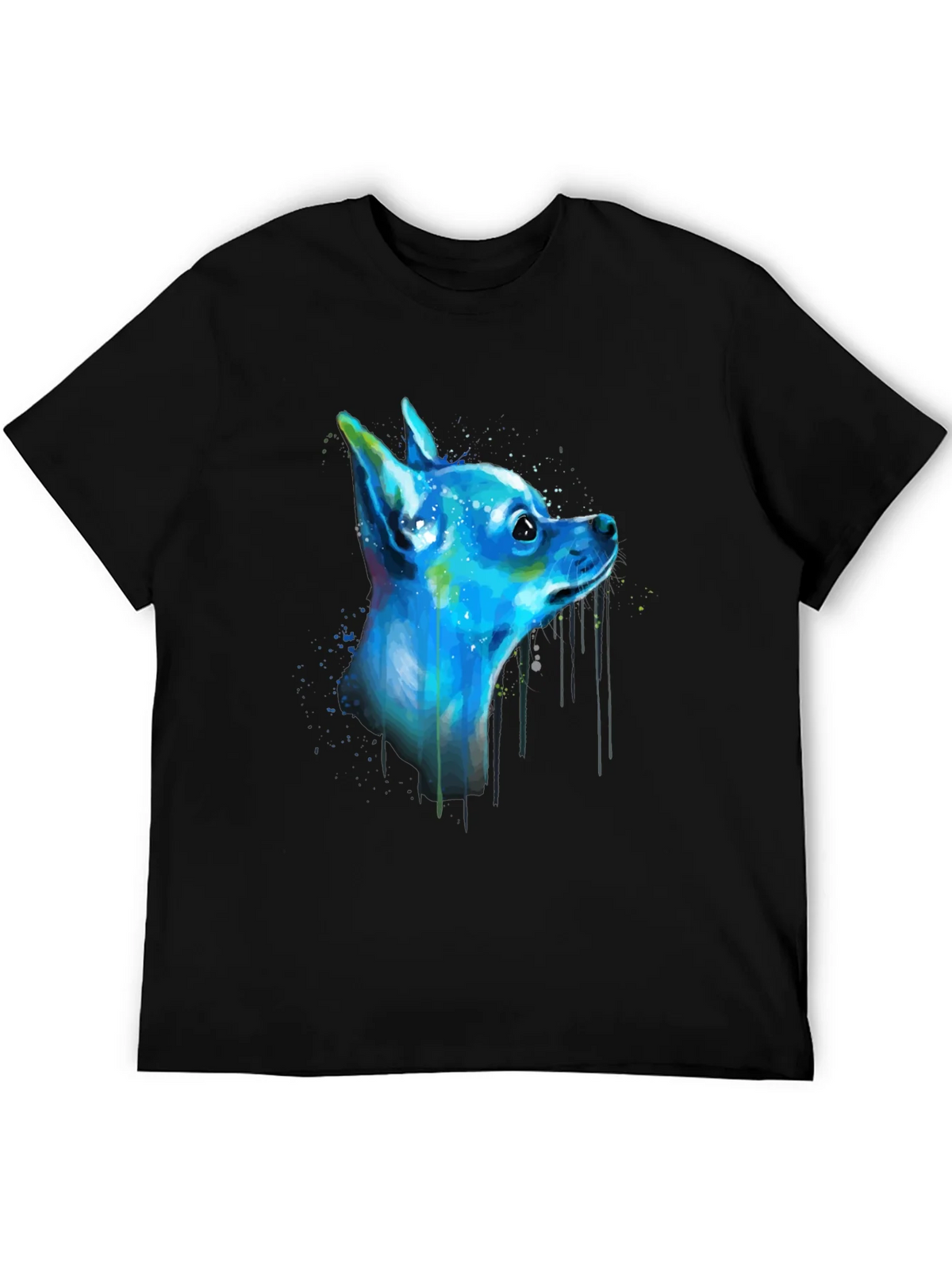 Colorful Chihuahua Graphic Tee - Black product image 8