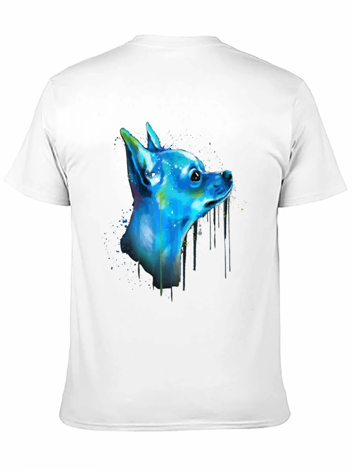 Colorful Chihuahua Graphic Tee - Black product image 2