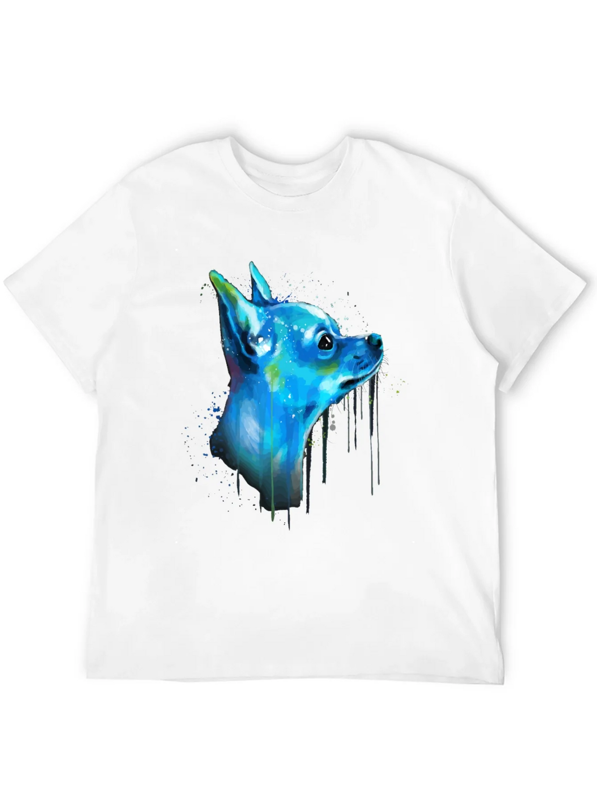 Colorful Chihuahua Graphic Tee - Black product image 3