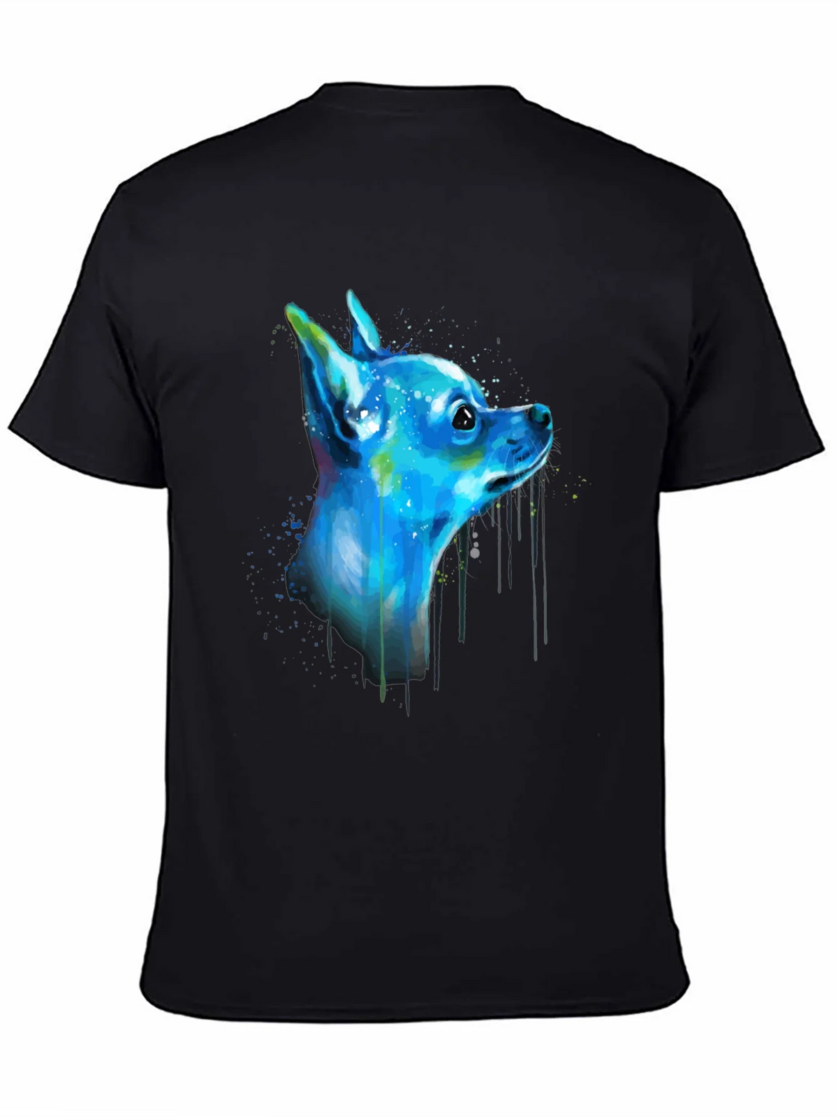 Colorful Chihuahua Graphic Tee - Black product image 7