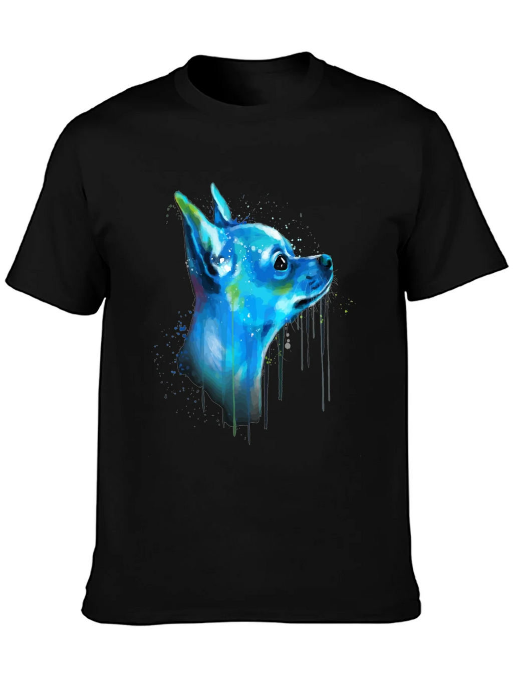 Colorful Chihuahua Graphic Tee - Black product image 6