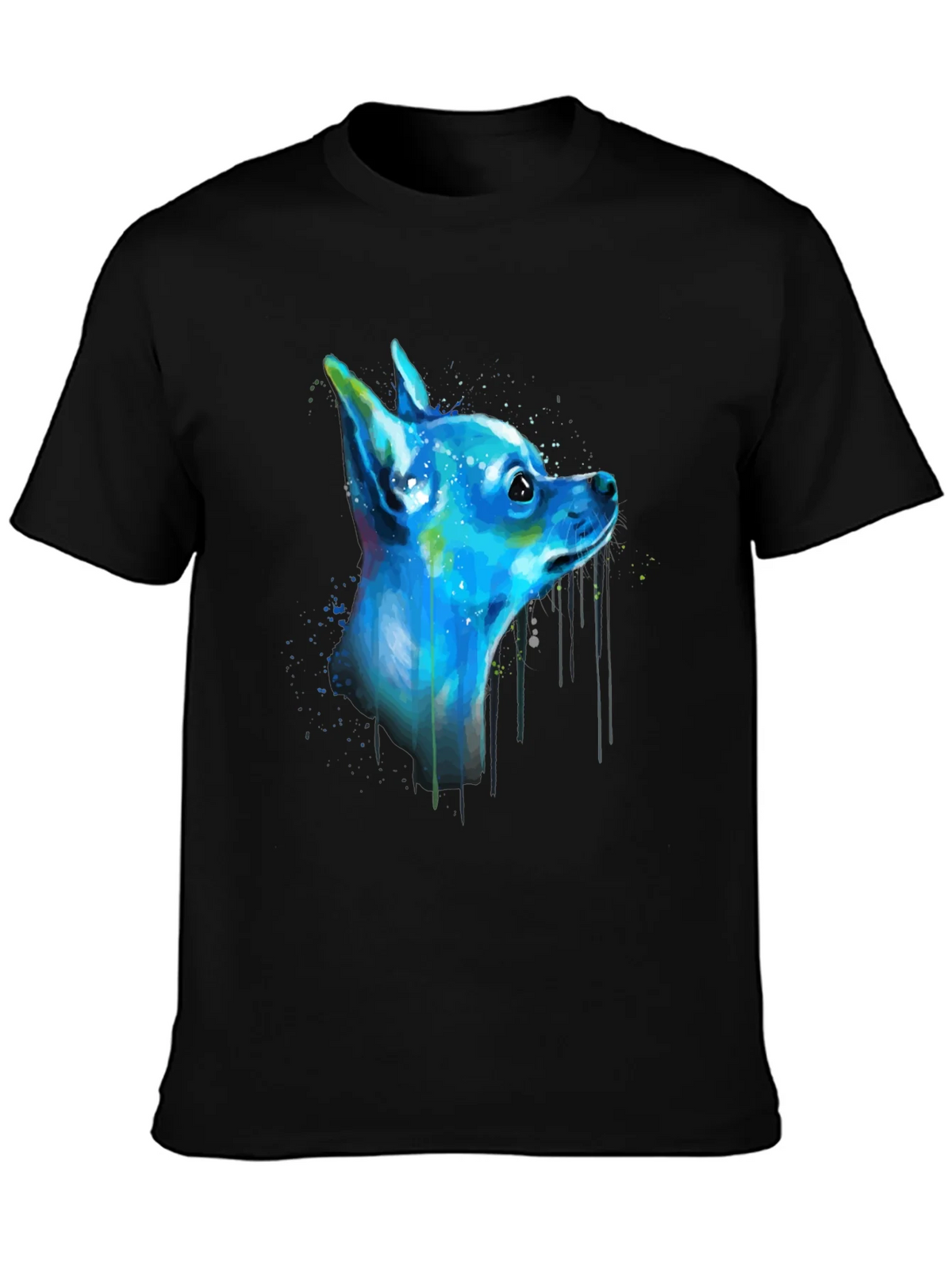 Colorful Chihuahua Graphic Tee - Black product image 6