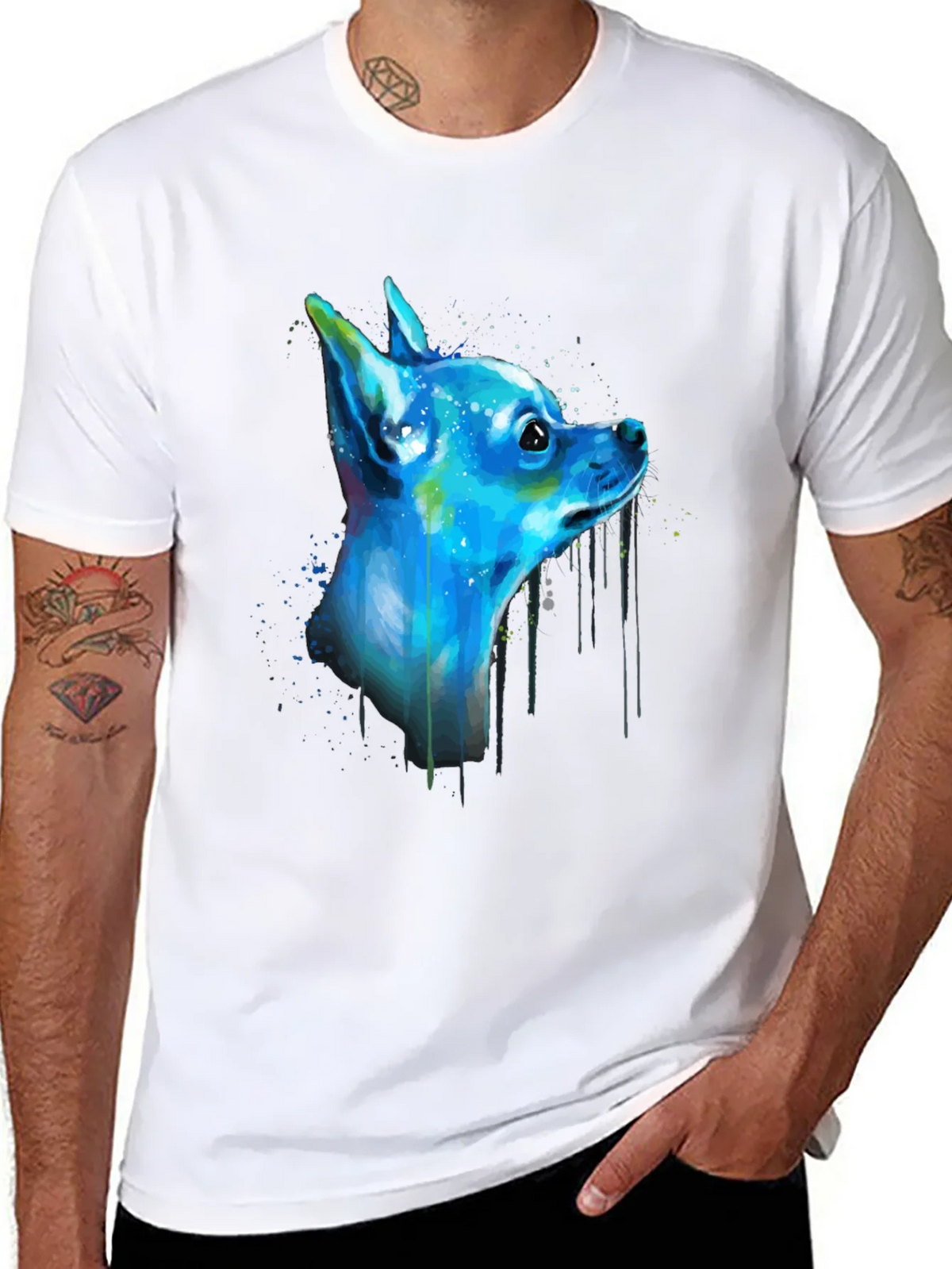 Colorful Chihuahua Graphic Tee - Black product image 10