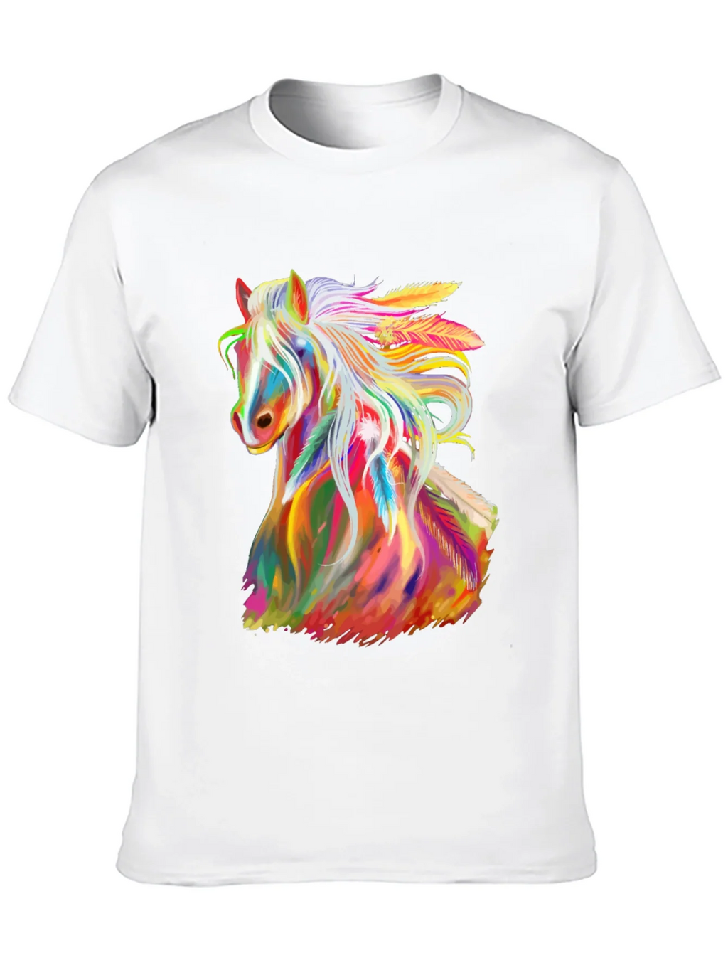 Rainbow Horse Graphic Tee - Mens Black T-Shirt product image 12
