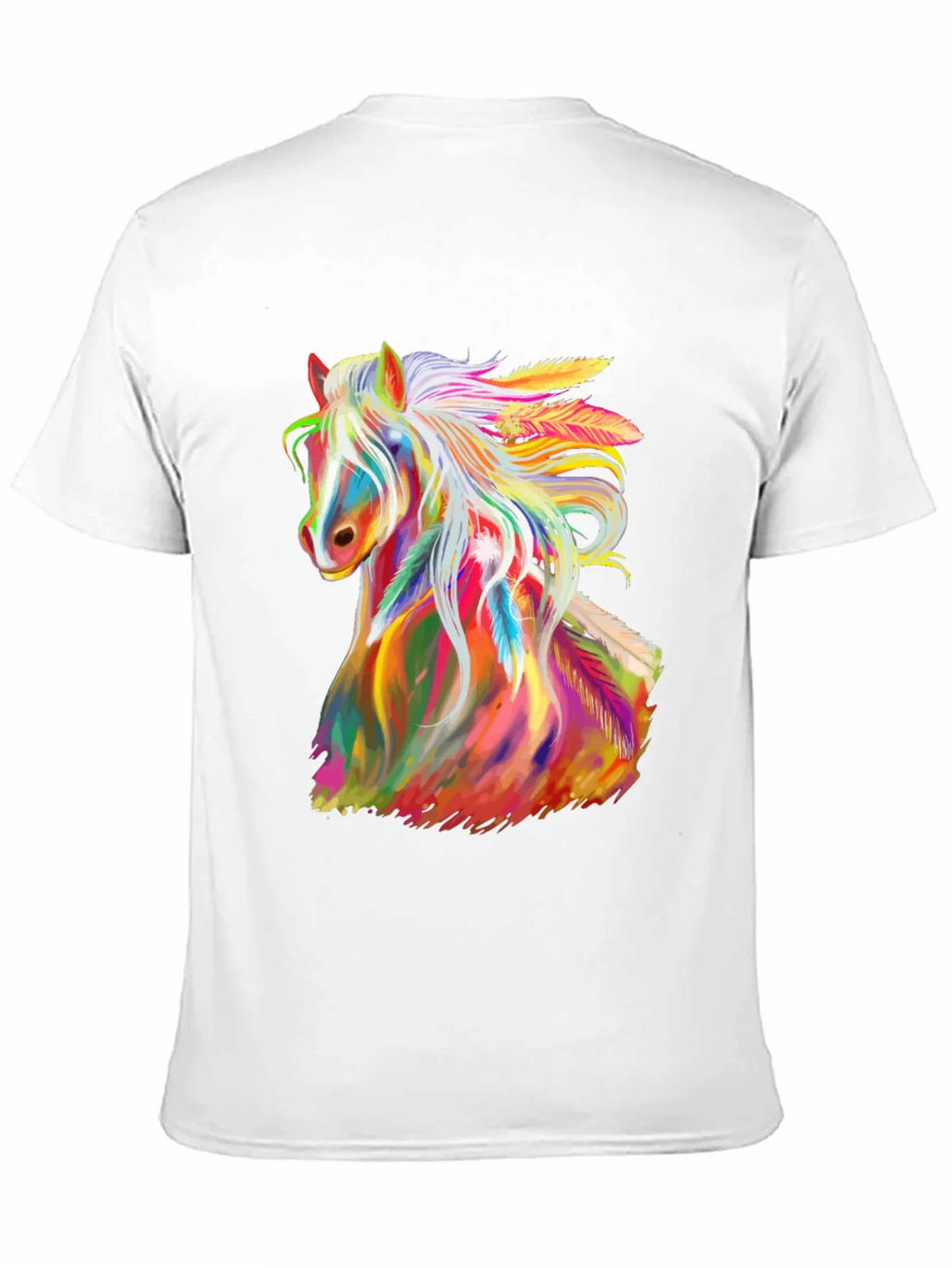 Rainbow Horse Graphic Tee - Mens Black T-Shirt product image 2