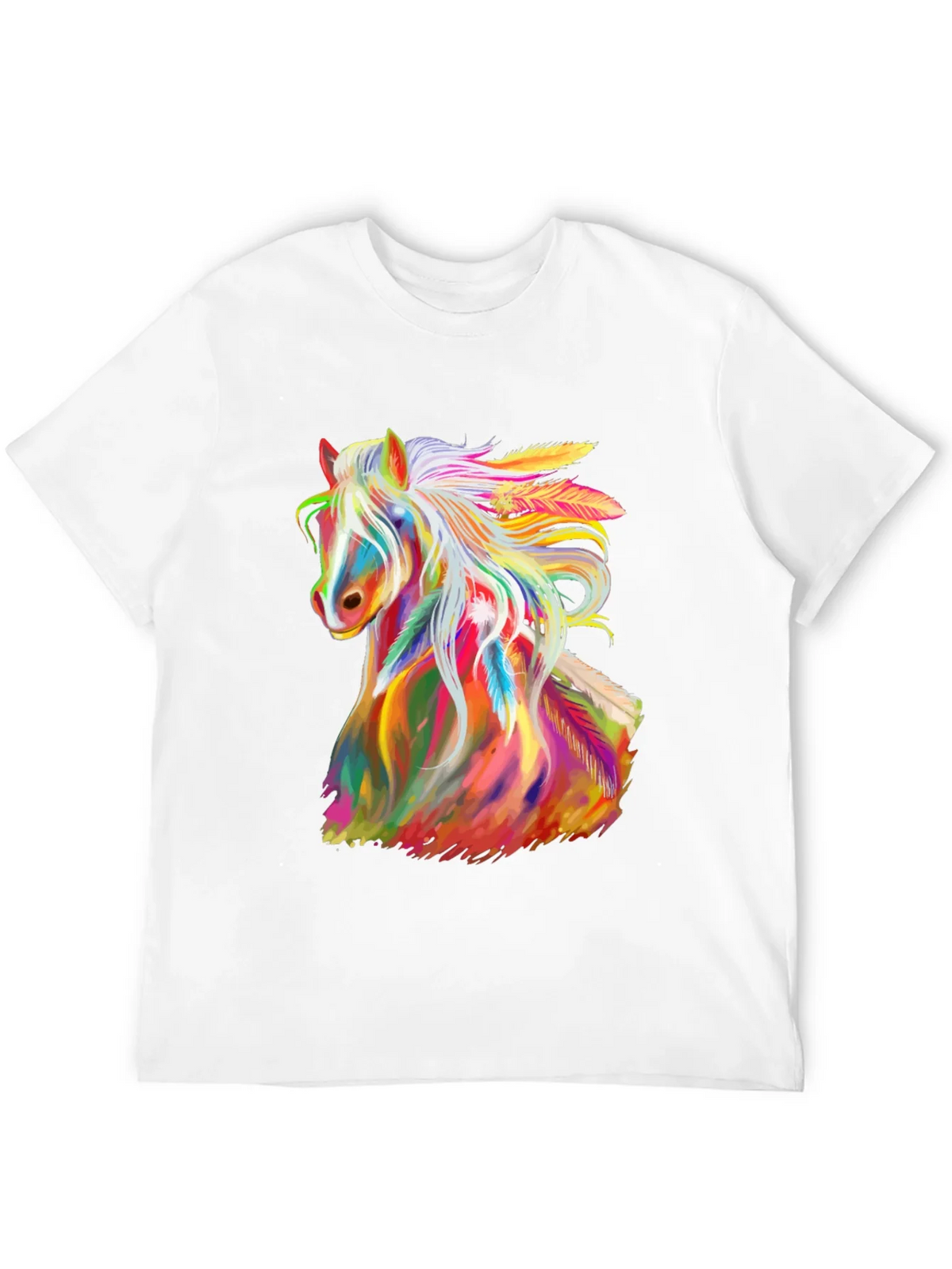 Rainbow Horse Graphic Tee - Mens Black T-Shirt product image 3
