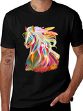 Rainbow Horse Graphic Tee - Mens Black T-Shirt product image 1