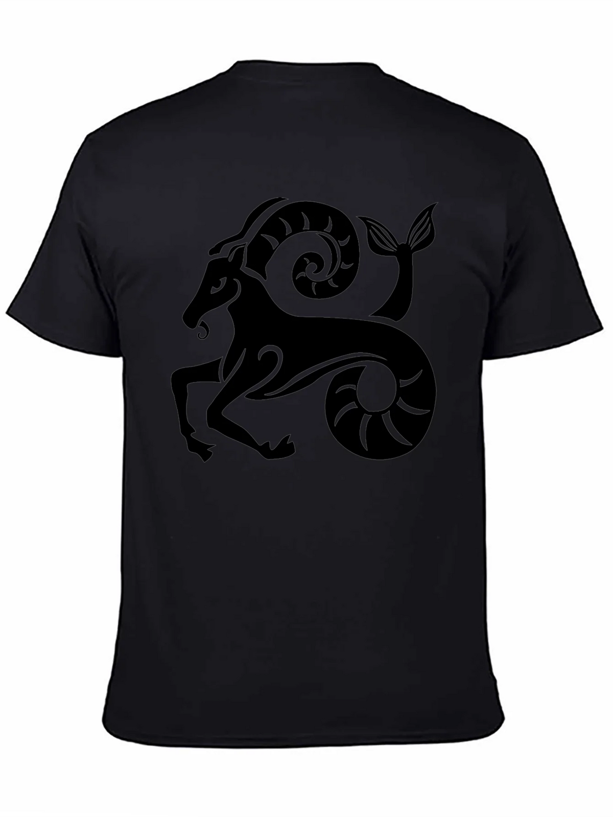 Capricorn Zodiac Graphic Black T-Shirt product image 7