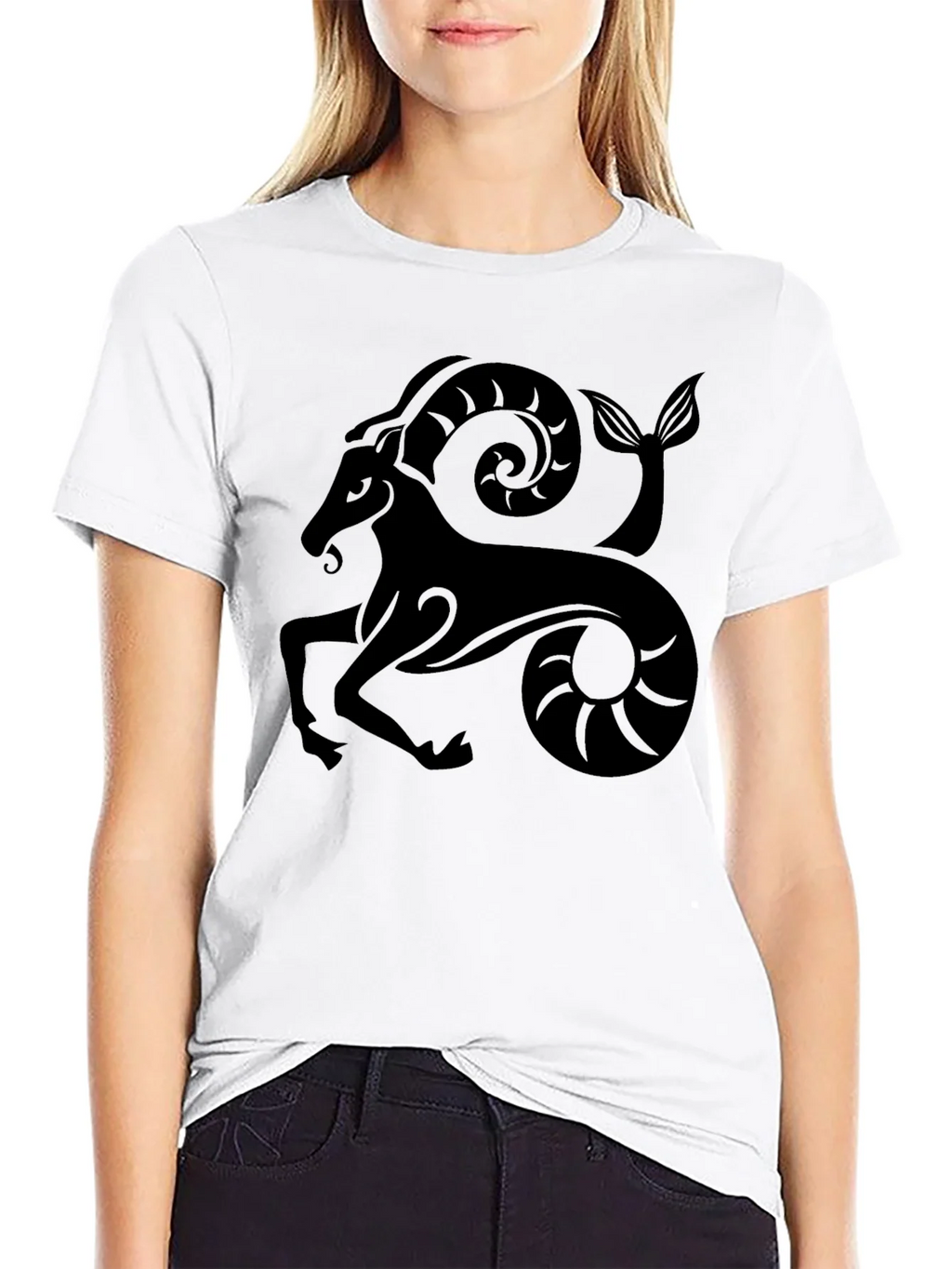Capricorn Zodiac Graphic Black T-Shirt product image 11
