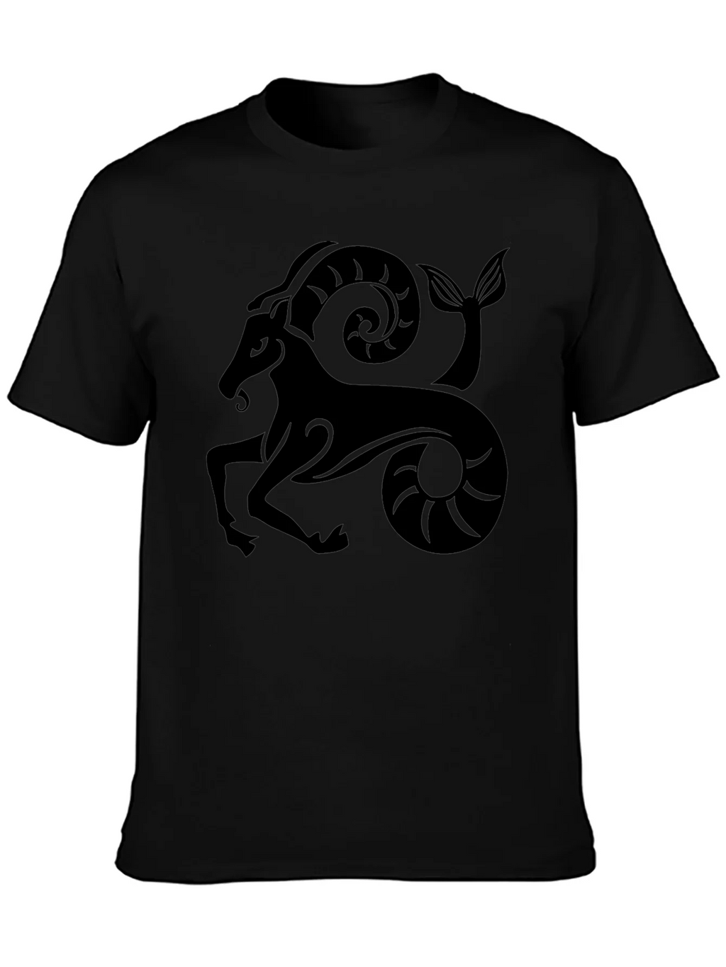 Capricorn Zodiac Graphic Black T-Shirt product image 6