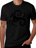 Capricorn Zodiac Graphic Black T-Shirt product image 1