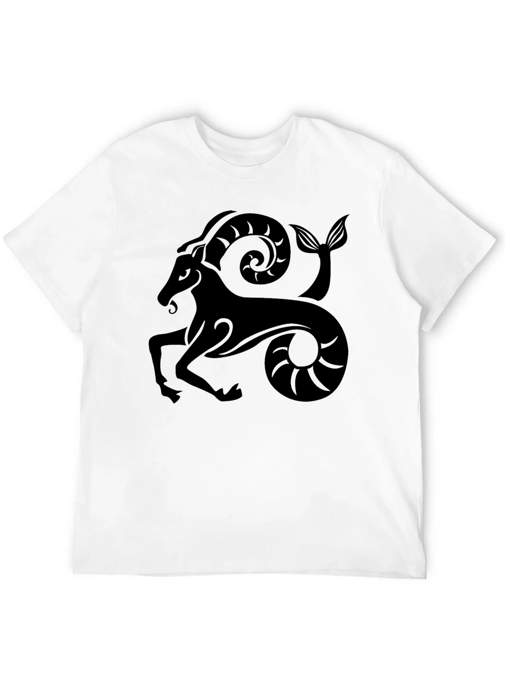 Capricorn Zodiac Graphic Black T-Shirt product image 3