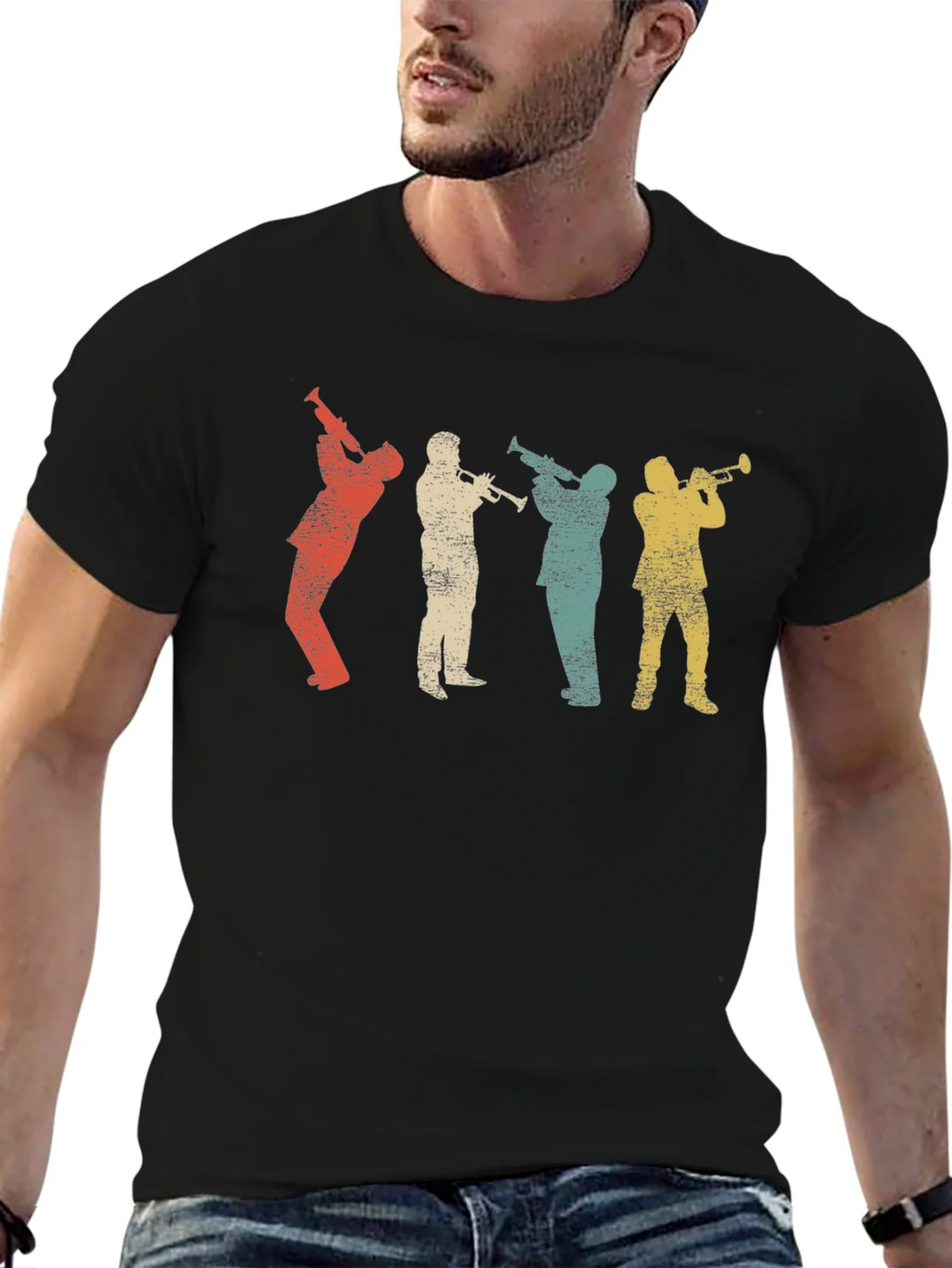 Vintage Trumpet Player Graphic T-Shirt product image 9
