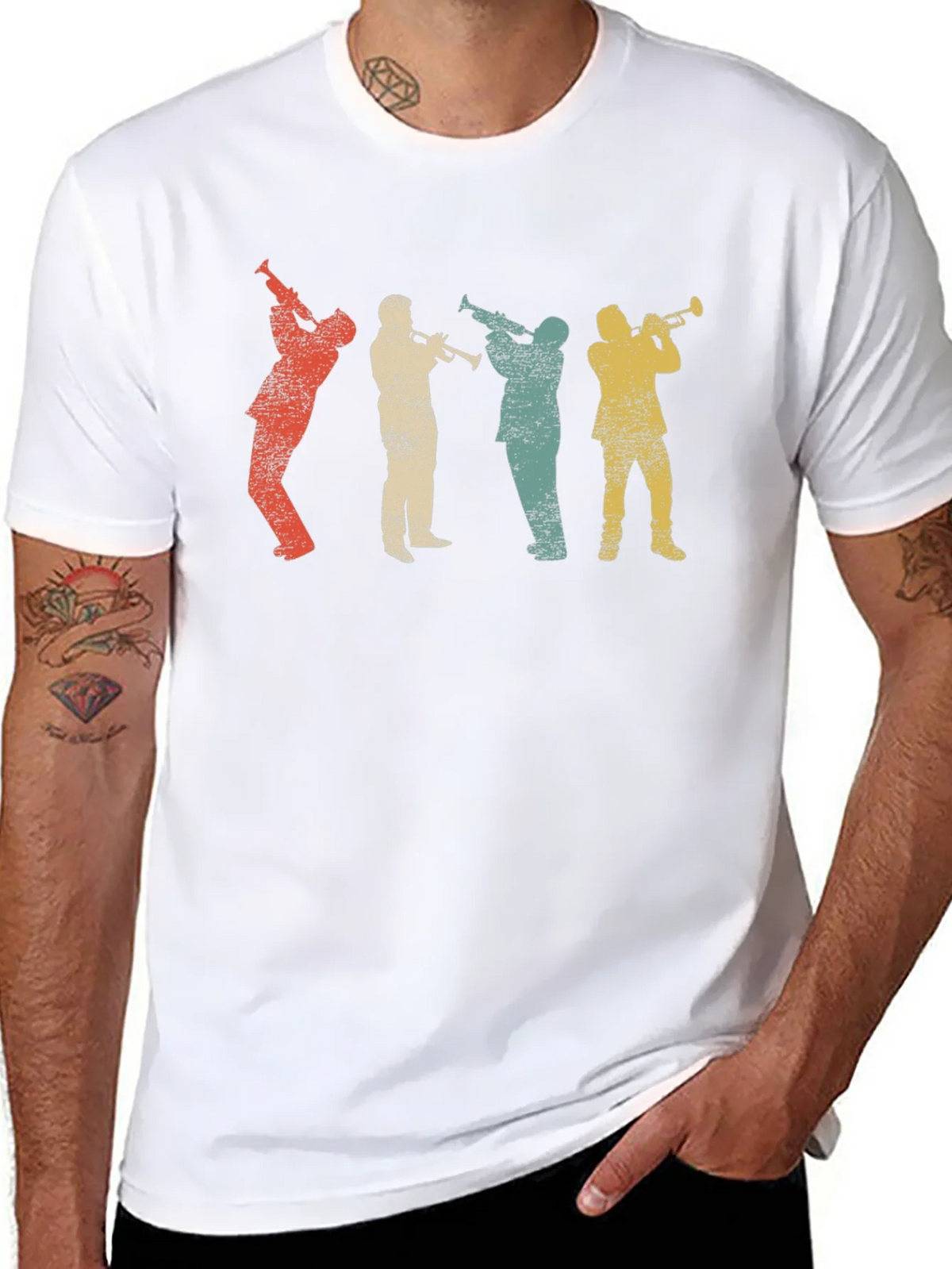 Vintage Trumpet Player Graphic T-Shirt product image 10