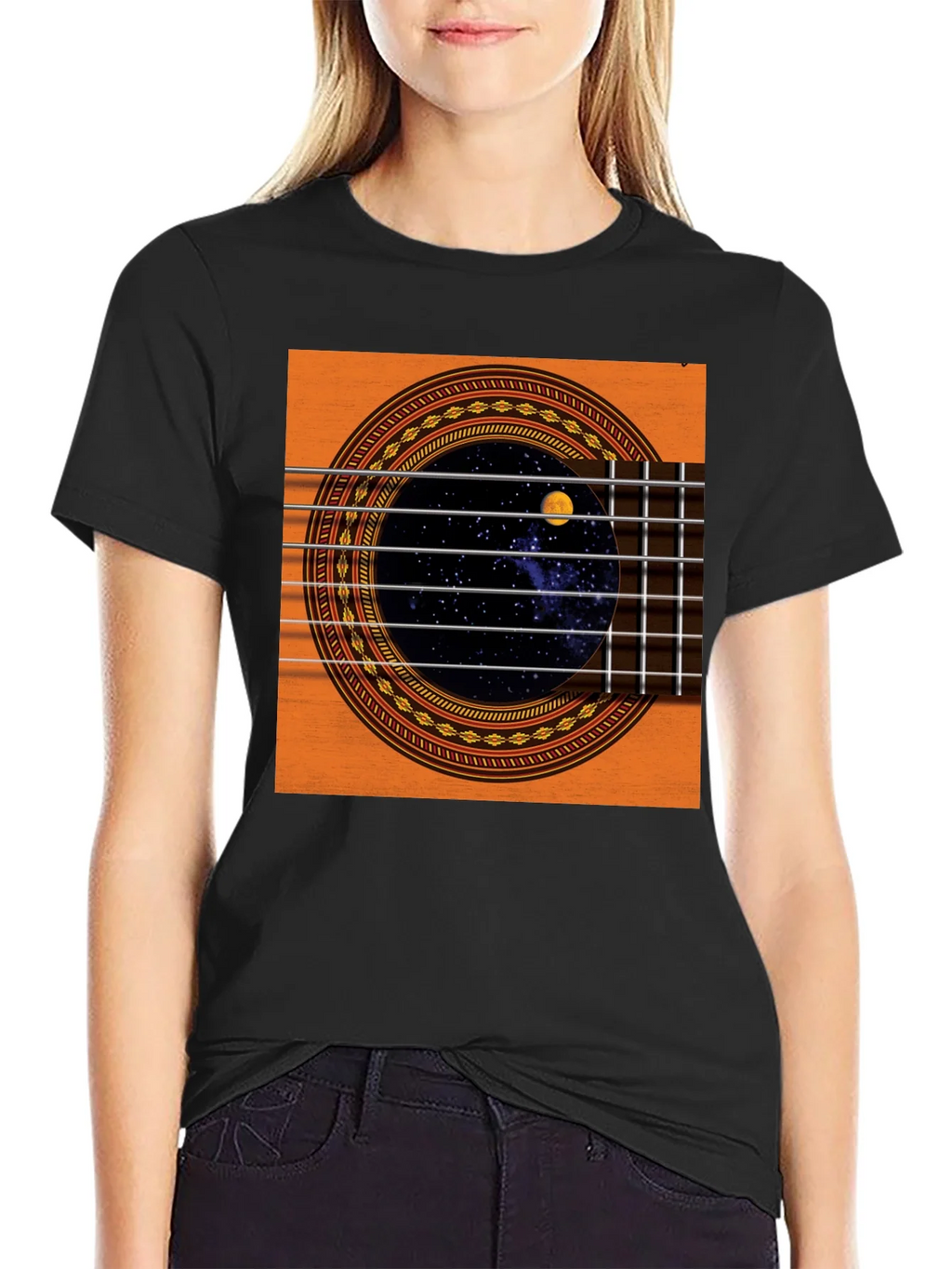 Guitar Space T-Shirt - Black product image 5