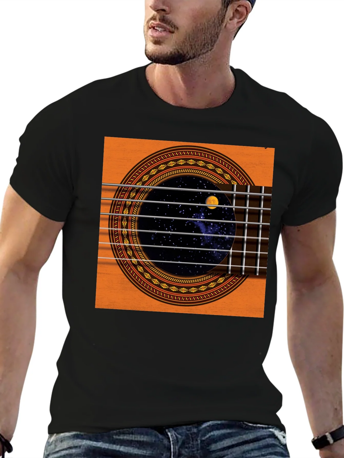 Guitar Space T-Shirt - Black product image 9