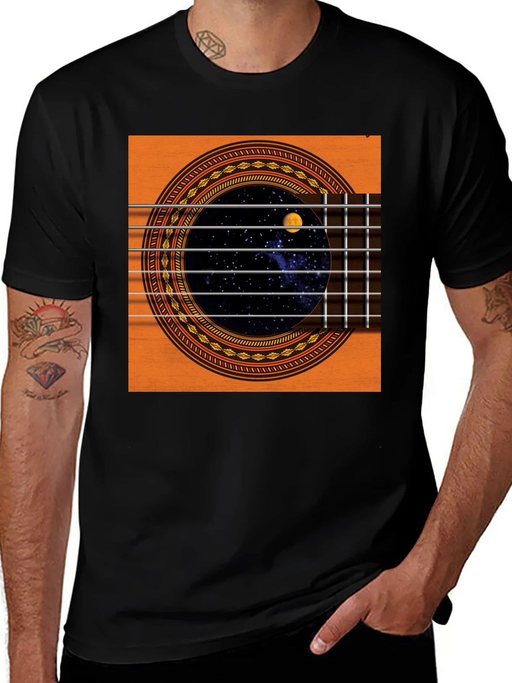 Guitar Space T-Shirt - Black product image 1