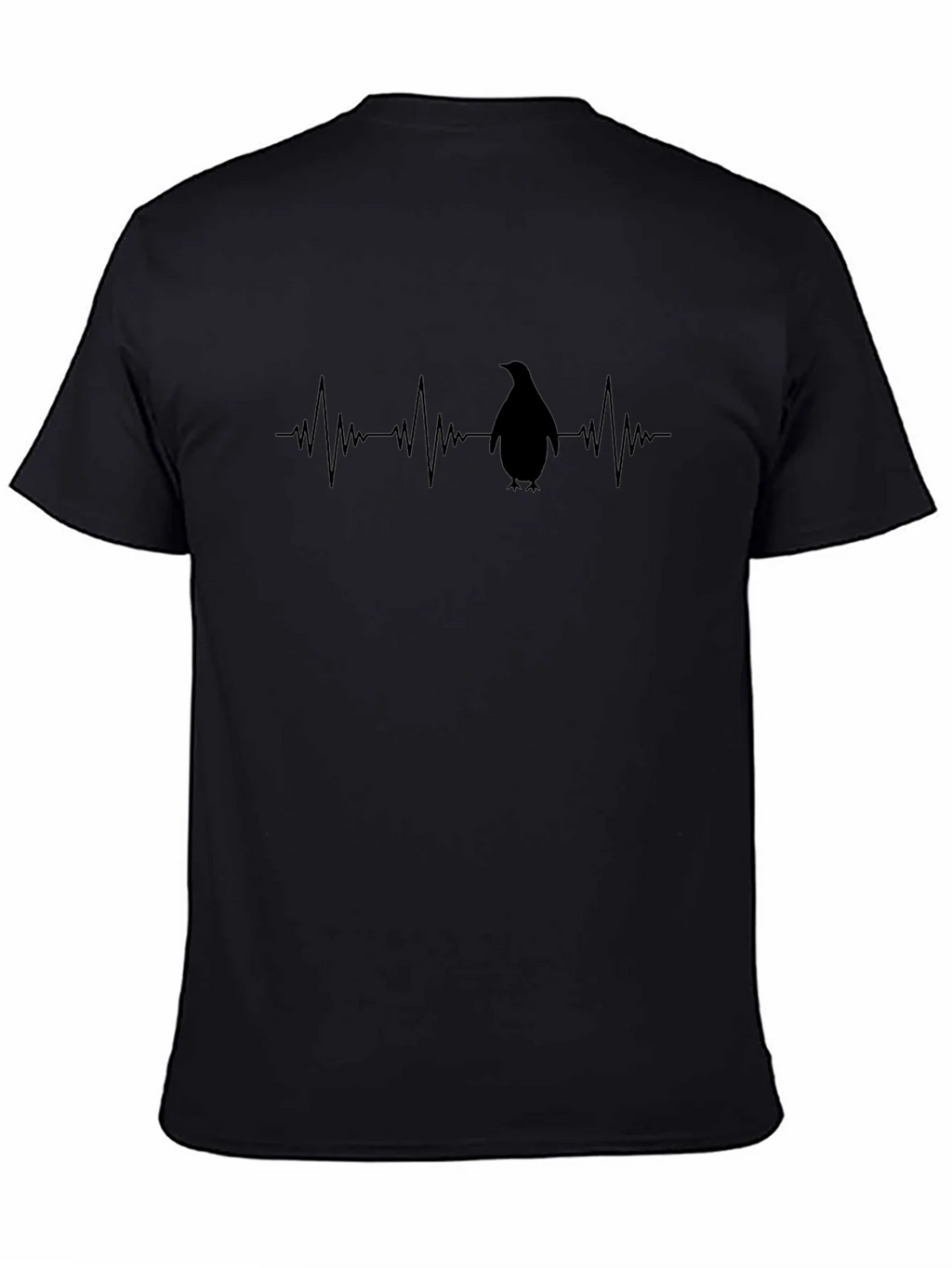 Penguin Heartbeat Graphic Tee - Black T-Shirt product image 7