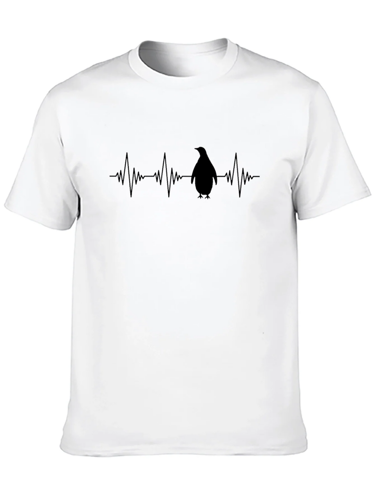 Penguin Heartbeat Graphic Tee - Black T-Shirt product image 12