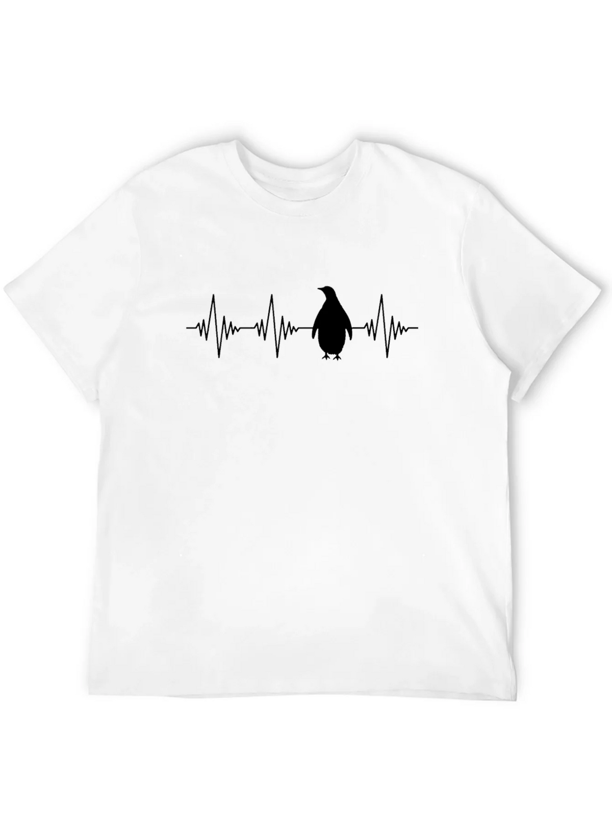 Penguin Heartbeat Graphic Tee - Black T-Shirt product image 3