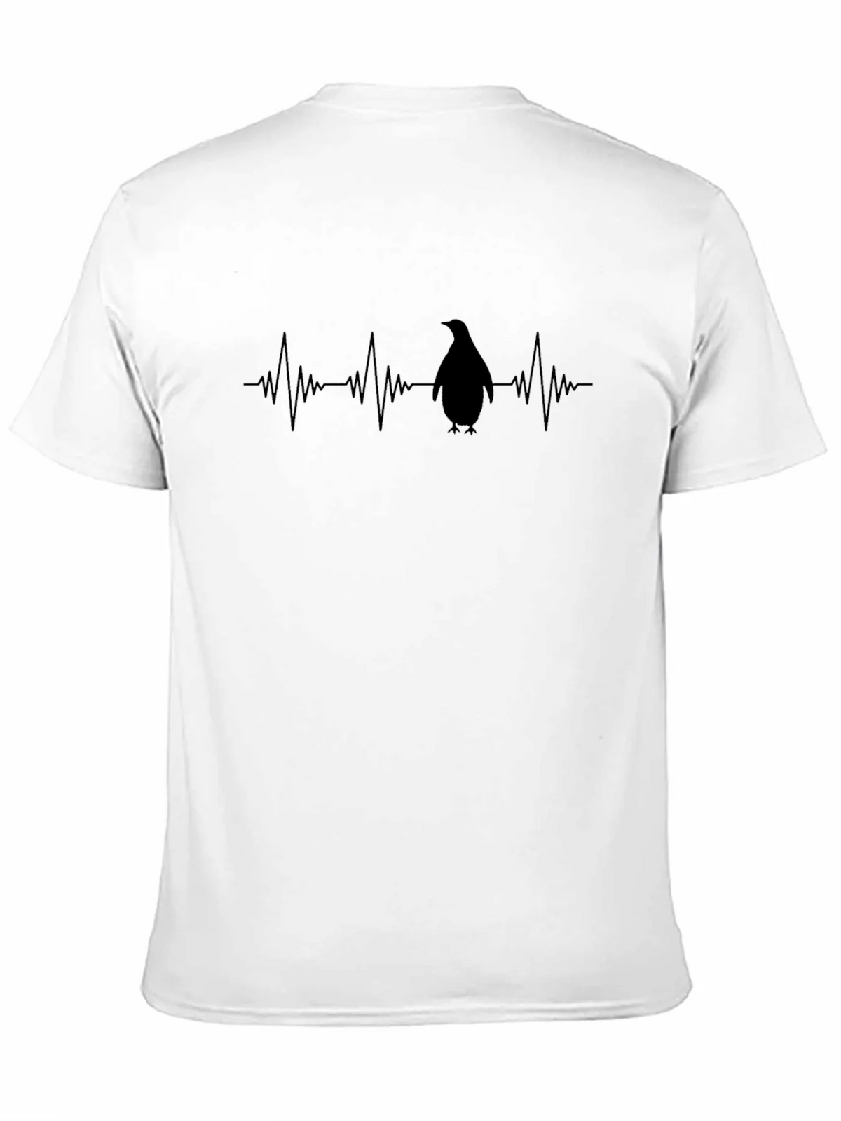 Penguin Heartbeat Graphic Tee - Black T-Shirt product image 2