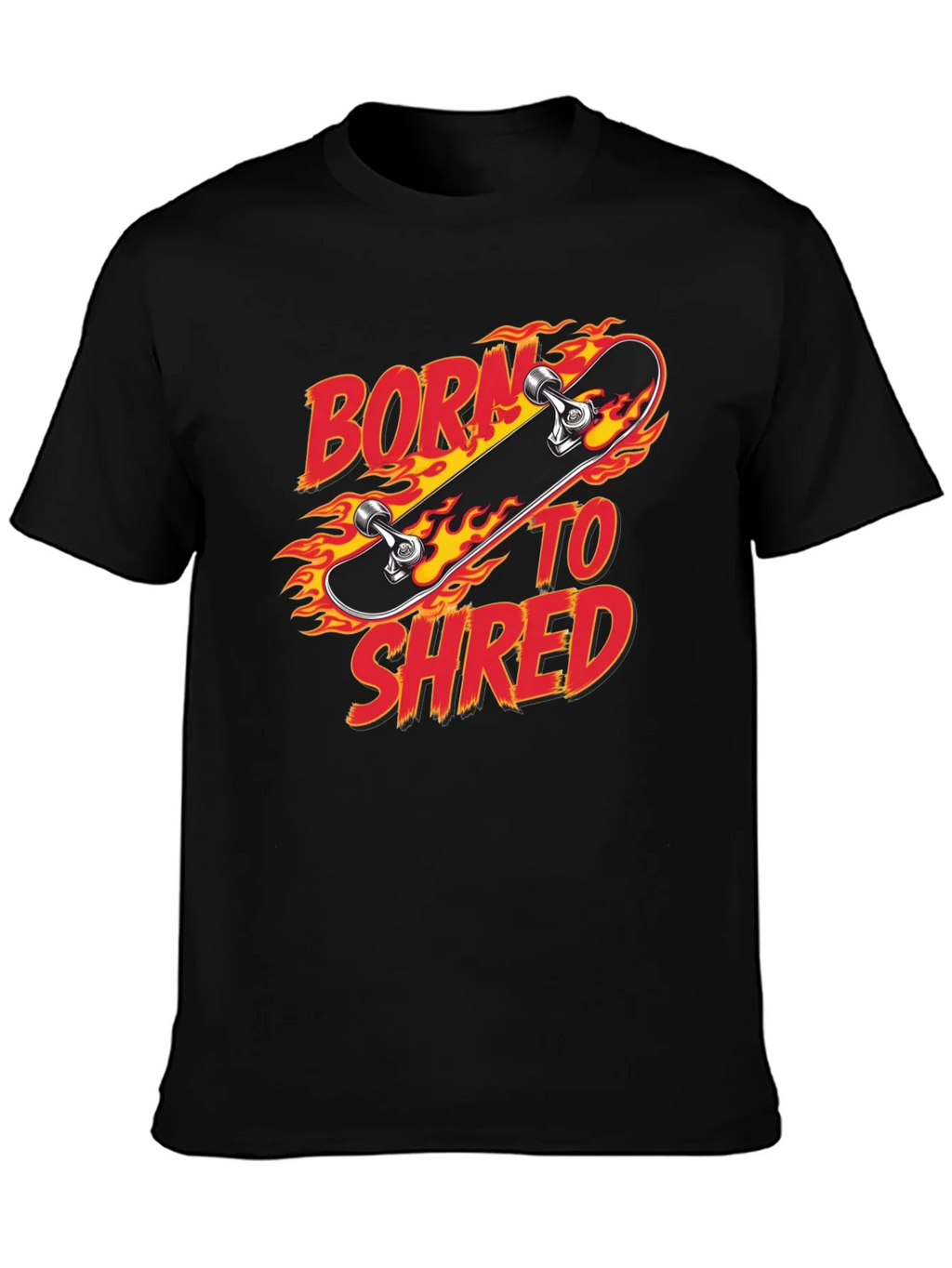 Born to Shred Skateboard Graphic T-Shirt product image 6