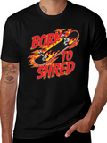 Born to Shred Skateboard Graphic T-Shirt product image 1